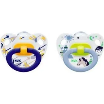 dudlíky NUK Dudlík Classic HAPPY DAYS, (0-6m.) 2ks chlapecký