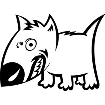 Samolepicí dekorace na vozidlo Samolepka zuřivý pes na auto a motorku, tuning nálepka (1935)