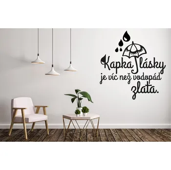 Samolepící dekorace Lepy.cz Samolepka na zeď Kapka lásky Velikost (šířka x výška): 85x89cm, Barevná varianta: Bílá