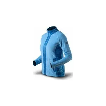 Dámská mikina Trimm FLOWERS blue L; Modrá mikina + DÁREK DLE VÝBĚRU!