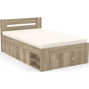 Postel Postel Rea Larisa s roštem a čely120x200cm - Postel s úložným prostorem a roštem