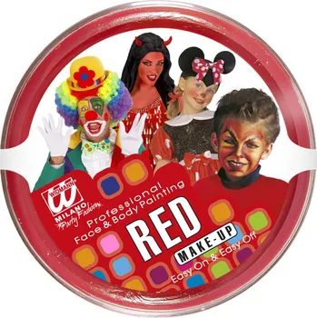 Karnevalový doplněk Make-up - červená - 25 g