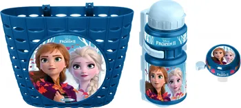 Sada doplňků košík + zvonek + láhev Frozen II modrá