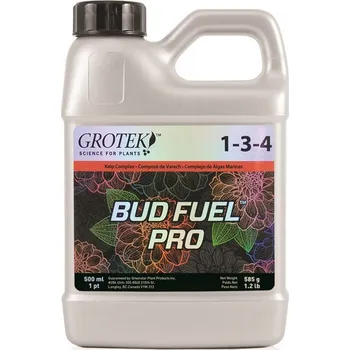 Hnojivo Grotek Bud Fuel Pro 0.5 l (Bud Fuel Pro je doplňkové organické hnojivo, které zlepšuje celkový růst rostlin v konečné fázi růstu a prvních týdnech kvetení.)