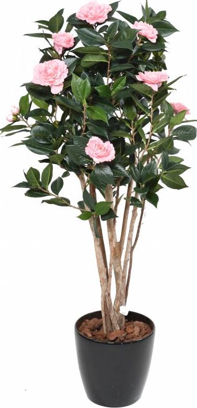 CAMELIA JAPONICA DOUBLE NEW KEŘ růžová, 130cm (Luxusní umělý kvetoucí keř)