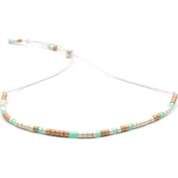 Náramek Moni náramek korálky Miyuki Gold 12