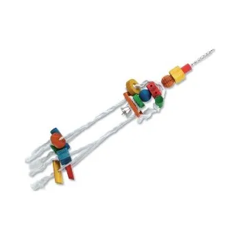 Hračka pro ptáka Hračka BIRD JEWEL medůza závěsná dřevo - provaz 70 cm