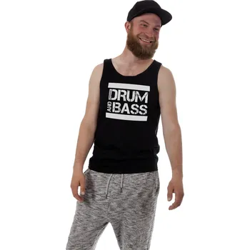 Pánské tílko Pánské tílko DNB OLD STRIPES Velikost: XXL, Barva: Černá - Design 2