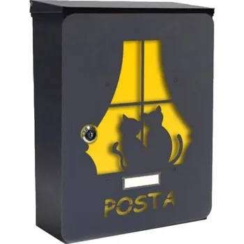 Poštovní schránka Alubox MIA box Cat lovers Y - poštovní schránka s výměnným krytem a jmenovkou, kočky
