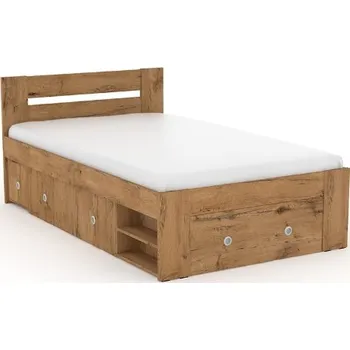 Postel Postel Rea Larisa s roštem a čely120x200cm - Postel s úložným prostorem a roštem