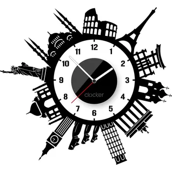 Samolepící dekorace Clocker Nalepovací hodiny World Barva ciferníku: Černá