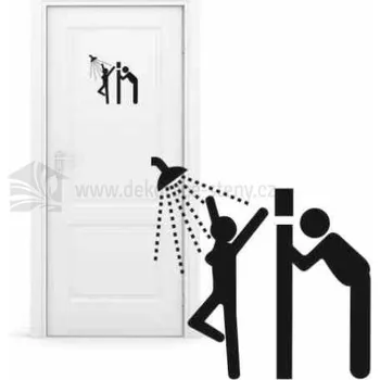 Samolepící dekorace Samolepky na dveře - Koupelna - dekorace-steny.cz - 16 x 16 cm - 271