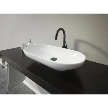 Umyvadlo Aquatek KARMA oválné keramické umyvadlo 64x13,7x35cm