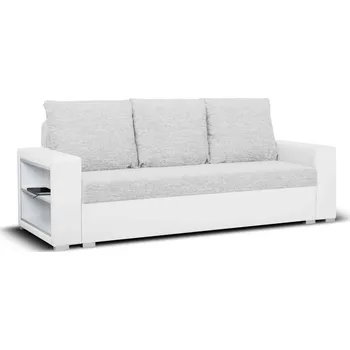 Obývací pokoj ImportWorld Rozkládací pohovka Amilio 2 s policí, berlin 10-bílá (barva potahu)