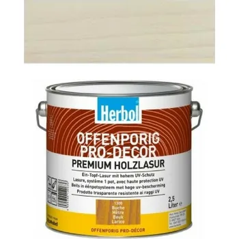 Lak na dřevo Herbol offenporig pro decor 0,75l bílý (Nestékavá lazura na všechny typy dřeva pro venkovní i vnitřní použití)