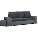 ImportWorld Rozkládací pohovka Amilio 1 s taburety, berlin 02-šedá (barva potahu)