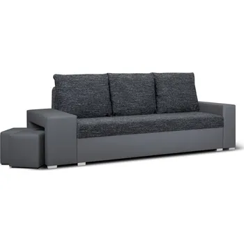 Obývací pokoj ImportWorld Rozkládací pohovka Amilio 1 s taburety, berlin 02-šedá (barva potahu)