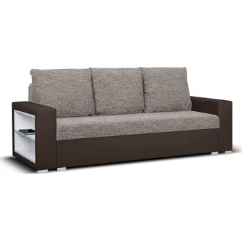 Pohovka ImportWorld Rozkládací pohovka Amilio 2 s policí, berlin 03-hnědá (barva potahu)