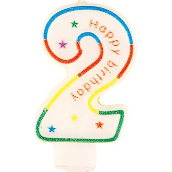 Dortová svíčka Narozeninová svíčka číslo 2 (7633)