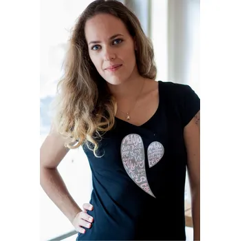 Těhotenský svetr Tričko Loktu She - černé Velikost: XS