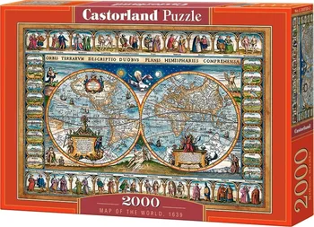 Puzzle Castorland Mapa světa 1639 - 2000 dílků