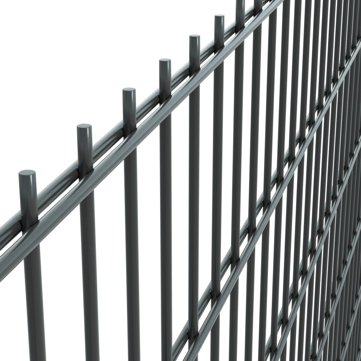 Plotový panel 2D pozinkovaný + poplastovaný-antracitový Výška panelu: 630mm