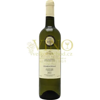 Modrý sklep Chardonnay 2018 pozdní sběr 0,75 l polosladké bílé víno
