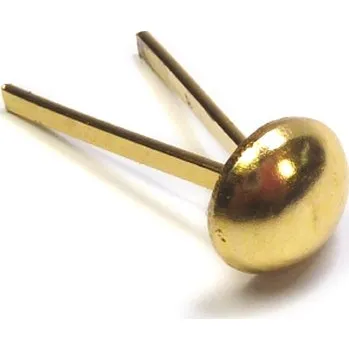 Spojovací materiál Pukle - pomosaz, dvounožkový čalounický hřeb