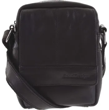 Pánská kožená crossbody taška na doklady černá - SendiDesign Niall černá