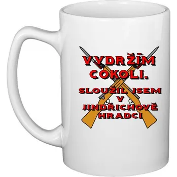 Hrnek velký s potiskem Sloužil jsem-hrnek