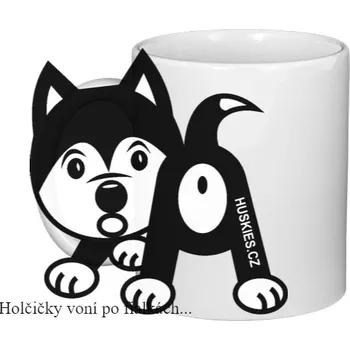 Hrnek malý bílý s potiskem Hrnek Fialky