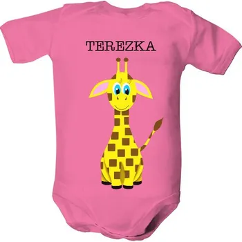 Kojenecký body Dětské body s potiskem Malá žirafka dětské