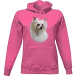 Dámská mikina s kapucí s potiskem Čínský chocholatý pes-Labutěnka dámské