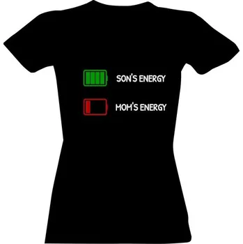 Dámské tričko Tričko s potiskem ENERGY ČERNÉ dámské