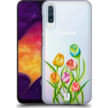 Pouzdro na mobilní telefon Pouzdro na mobil Samsung Galaxy A50 - HEAD CASE - Květina Tulipán vodní barvy (Plastový obal, kryt pro mobil Samsung Galaxy A50 Květiny vodní barvy Tulipány)