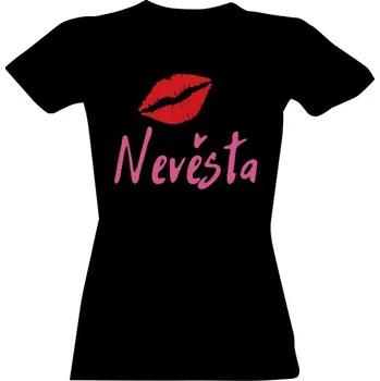 Tričko s potiskem Tričko Nevěsta s pusou dámské