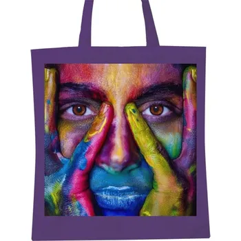 Nákupní taška unisex s potiskem Duhový obličej