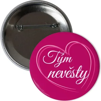 Odznáček s potiskem Odznak Tým nevěsty