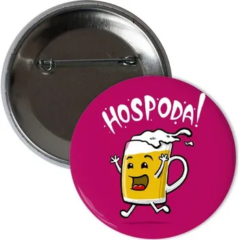 Odznáček s potiskem Směr hospoda - placka