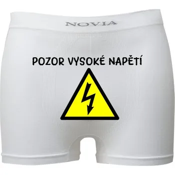 Trenýrky Trenýrky s potiskem Pozor vysoké napětí pánské