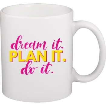 Hrnek malý bílý s potiskem Snít nestačí