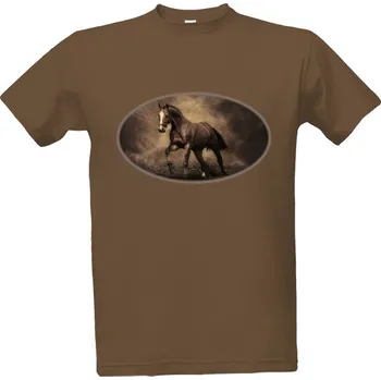 Tričko s potiskem Tričko Hnedý kôň pánské