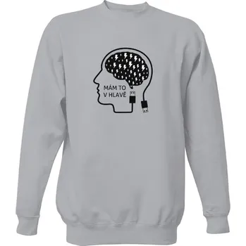 Pánská mikina Mikina bez kapuce Unisex s potiskem Mám to v hlavě pánské