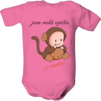 Kojenecký body Dětské body s potiskem jsem malá opička po mamince dětské