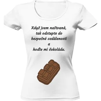 Dámské tričko Tričko s potiskem Hoďte mi čokoládu. dámské