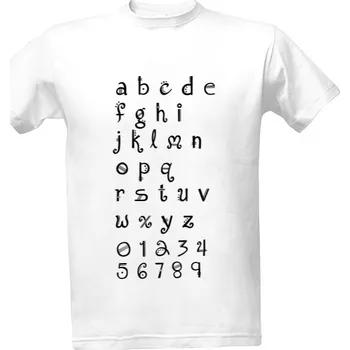 Pánská móda Tričko s potiskem Tričko abeceda pánské