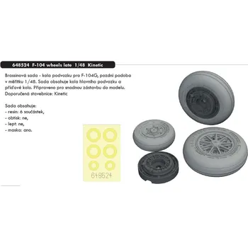Plastikový model Eduard 1/48 F-104 wheels late (KINETIC)