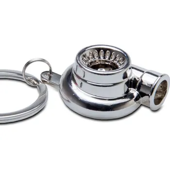 Přívěsek na klíč, klíčenka turbo chromovaná