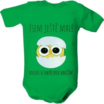 Kojenecký body Dětské body s potiskem Jsem ještě malé kuře, napřesrok se koledu naučím! dětské