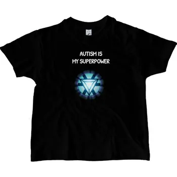 Pánské tričko Tričko s potiskem ČERNÉ - AUTISM IS MY SUPERPOWER dětské